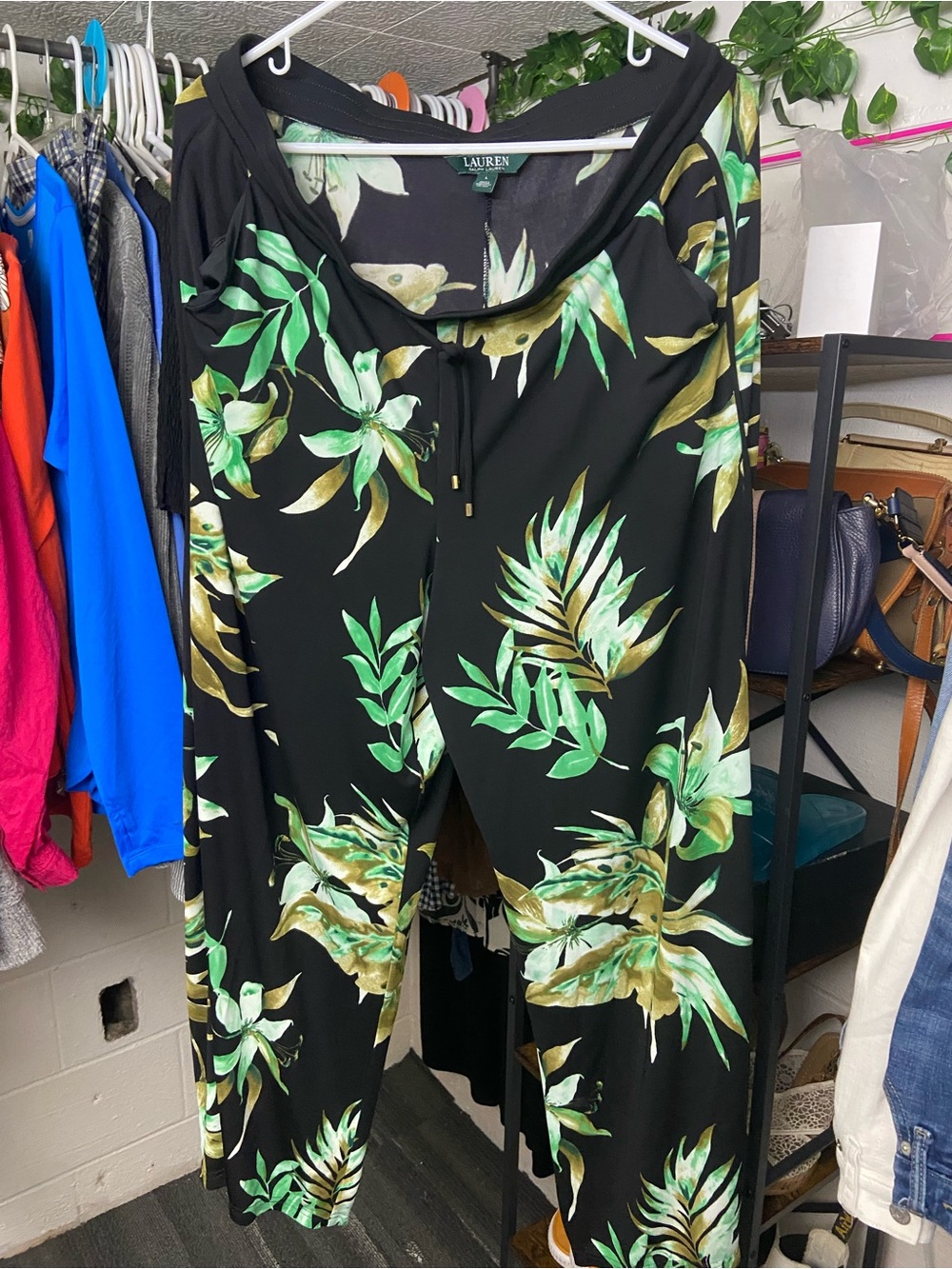 Ralph Lauren Black Top with Green Label
